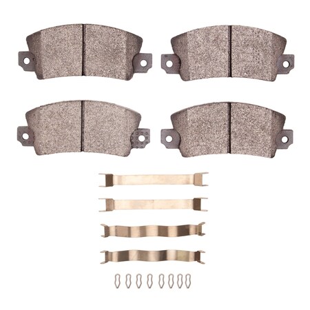 Dynamic Friction Co 3000 Semi-Metallic Brake Pads Hardware Kit, Low Dust, 100% Copper Free, 100% Asbestos-free, Front 1311-0097-02